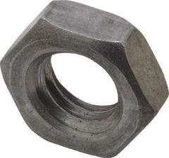 Value Collection - 7/16-14 UNC Steel Right Hand Hex Jam Nut - 11/16" Across Flats, 1/4" High, Uncoated - Eagle Tool & Supply