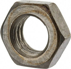 Value Collection - 9/16-12 UNC Steel Right Hand Hex Jam Nut - 7/8" Across Flats, 5/16" High, Uncoated - Eagle Tool & Supply