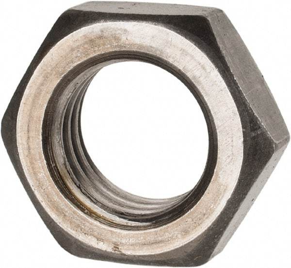 Value Collection - 7/8-9 UNC Steel Right Hand Hex Jam Nut - 1-5/16" Across Flats, 0.4844" High, Uncoated - Eagle Tool & Supply