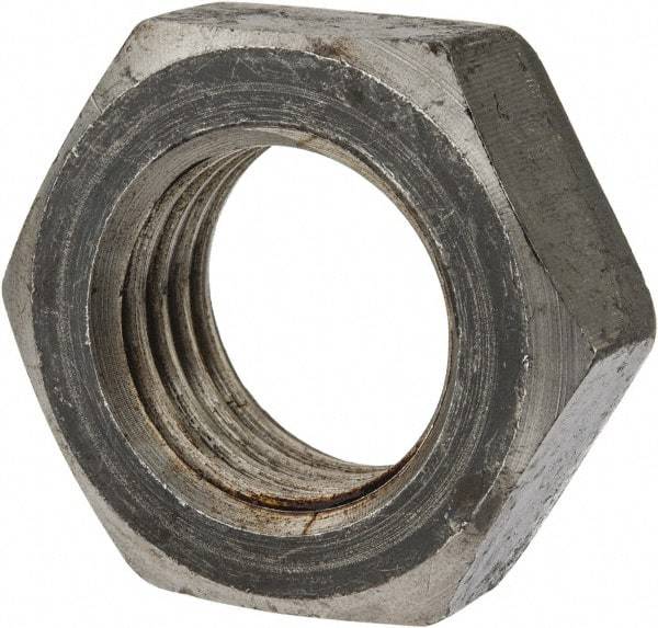 Value Collection - 1-1/4 - 7 UNC Steel Right Hand Hex Jam Nut - 1-7/8" Across Flats, 0.7188" High, Uncoated - Eagle Tool & Supply