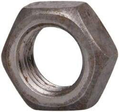 Value Collection - 3/8-24 UNF Steel Right Hand Hex Jam Nut - 9/16" Across Flats, 0.2188" High, Uncoated - Eagle Tool & Supply