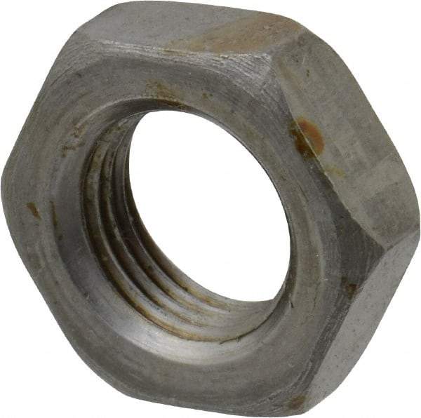 Value Collection - 9/16-18 UN Steel Right Hand Hex Jam Nut - 7/8" Across Flats, 5/16" High, Uncoated - Eagle Tool & Supply