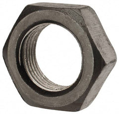 Value Collection - 1-1/8 - 12 UN Steel Right Hand Hex Jam Nut - 2-1/4" Across Flats, 27/32" High, Uncoated - Eagle Tool & Supply