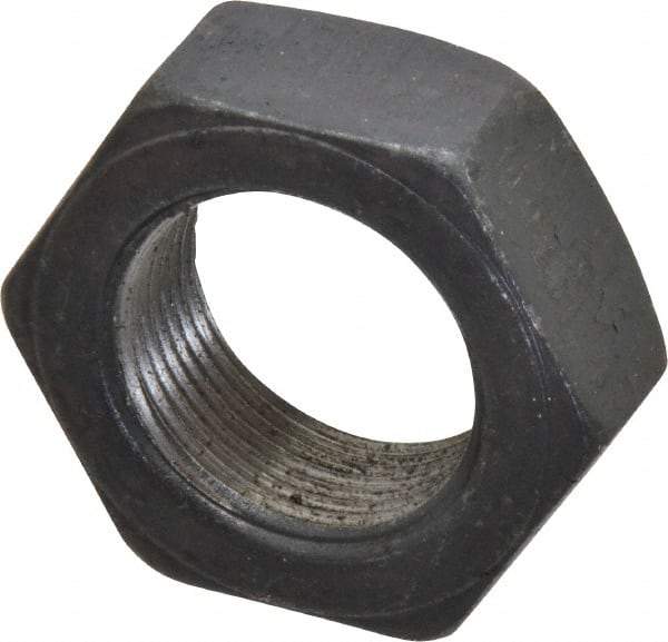 Value Collection - 1-3/8 - 12 UNF Steel Right Hand Hex Jam Nut - 2-1/16" Across Flats, 25/32" High, Uncoated - Eagle Tool & Supply