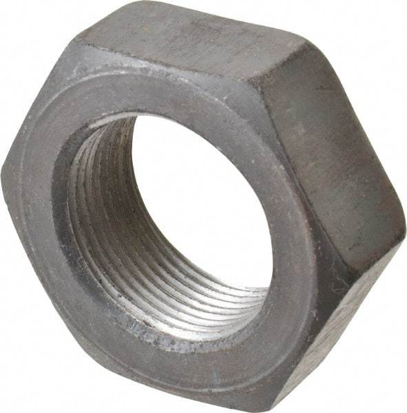 Value Collection - 1-1/2 - 12 UNF Steel Right Hand Hex Jam Nut - 2-1/4" Across Flats, 27/32" High, Uncoated - Eagle Tool & Supply