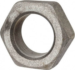 Value Collection - 2-12 UNF Steel Right Hand Hex Jam Nut - 3" Across Flats, 1-3/32" High, Uncoated - Eagle Tool & Supply