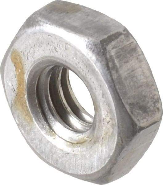 Value Collection - 1/4-20 UNC Steel Right Hand Heavy Hex Jam Nut - 1/2" Across Flats, 11/64" High, Uncoated, 2B Class of Fit - Eagle Tool & Supply