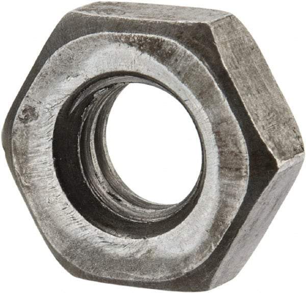 Value Collection - 5/16-18 UNC Steel Right Hand Heavy Hex Jam Nut - 9/16" Across Flats, 13/64" High, Uncoated, 2B Class of Fit - Eagle Tool & Supply