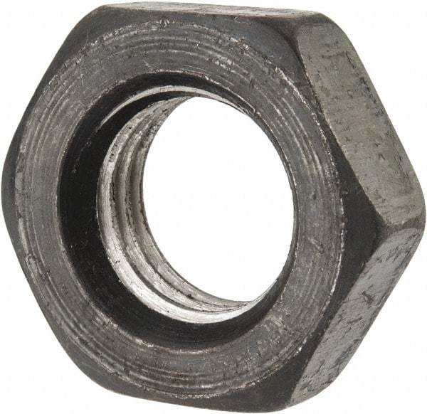 Value Collection - 1-8 UNC Steel Right Hand Heavy Hex Jam Nut - 1-5/8" Across Flats, 35/64" High, Uncoated, 2B Class of Fit - Eagle Tool & Supply