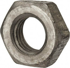 Value Collection - 1-1/8 - 7 UNC Steel Right Hand Heavy Hex Jam Nut - 1-13/16" Across Flats, 39/64" High, Uncoated, 2B Class of Fit - Eagle Tool & Supply