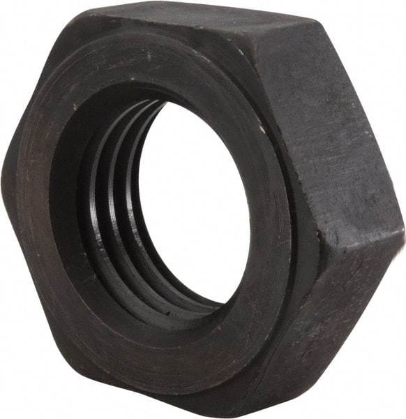 Value Collection - 2 - 4-1/2 UNC Steel Right Hand Heavy Hex Jam Nut - 3-1/8" Across Flats, 1-3/32" High, Uncoated, 2B Class of Fit - Eagle Tool & Supply