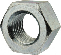 Value Collection - 1-1/2 - 6 UNC Steel Right Hand Heavy Hex Nut - 2-3/8" Across Flats, 1.4688" High, Zinc-Plated Finish - Eagle Tool & Supply