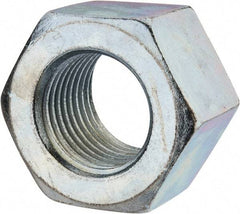 Value Collection - 2-1/2 - 4 UNC Steel Right Hand Heavy Hex Nut - 3-1/2" Across Flats, 2-13/64" High, Zinc Clear Finish - Eagle Tool & Supply