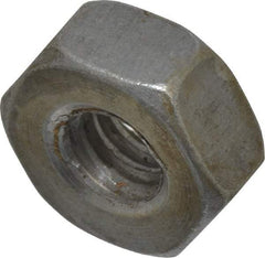 Value Collection - 1/4-20 UNC Steel Right Hand Heavy Hex Nut - 1/2" Across Flats, 15/64" High, Uncoated, 2B Class of Fit - Eagle Tool & Supply