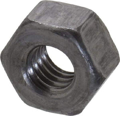 Value Collection - 5/16-18 UNC Steel Right Hand Heavy Hex Nut - 9/16" Across Flats, 19/64" High, Uncoated, 2B Class of Fit - Eagle Tool & Supply