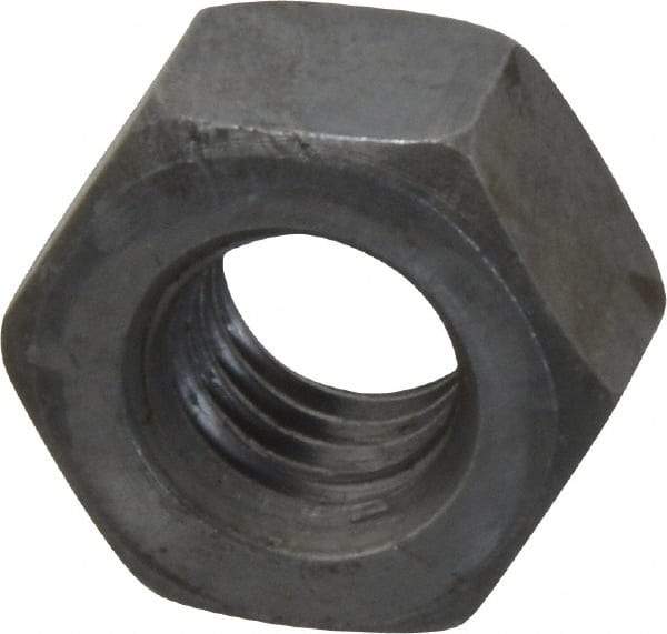 Value Collection - 7/16-14 UNC Steel Right Hand Heavy Hex Nut - 3/4" Across Flats, 27/64" High, Uncoated - Eagle Tool & Supply