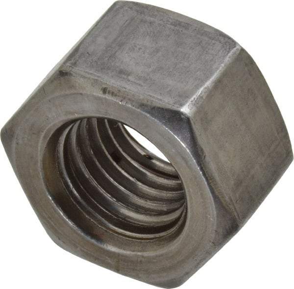 Value Collection - 7/8-9 UNC Steel Right Hand Heavy Hex Nut - 1-7/16" Across Flats, 55/64" High, Uncoated, 2B Class of Fit - Eagle Tool & Supply