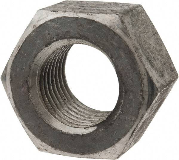 Value Collection - 1-1/4 - 7 UNC Steel Right Hand Heavy Hex Nut - 2" Across Flats, 1.2188" High, Uncoated - Eagle Tool & Supply