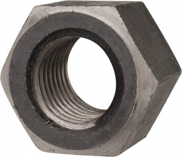 Value Collection - 1-1/2 - 6 UNC Steel Right Hand Heavy Hex Nut - 2-3/8" Across Flats, 1.4688" High, Uncoated - Eagle Tool & Supply