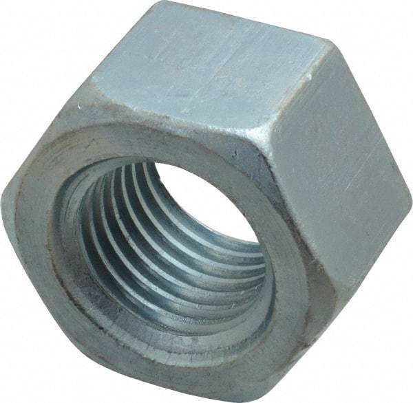 Value Collection - 1-3/4 - 5 UNC Steel Right Hand Heavy Hex Nut - 2-3/4" Across Flats, 1-23/32" High, Uncoated - Eagle Tool & Supply