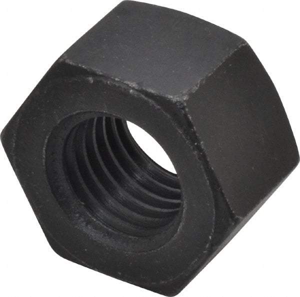 Value Collection - 7/8-9 UNC Steel Right Hand Heavy Hex Nut - 1-7/16" Across Flats, 55/64" High, Uncoated, 2B Class of Fit - Eagle Tool & Supply