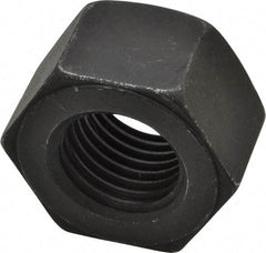 Value Collection - 1-1/8 - 8 UN Steel Right Hand Heavy Hex Nut - 1-13/16" Across Flats, 1-7/64" High, Uncoated, 2B Class of Fit - Eagle Tool & Supply