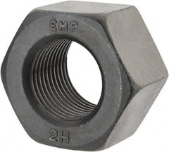 Value Collection - 1-1/2 - 8 UN Steel Right Hand Heavy Hex Nut - 2-3/8" Across Flats, 1-15/32" High, Uncoated, 2B Class of Fit - Eagle Tool & Supply