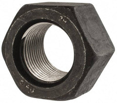 Value Collection - 1-3/4 - 8 UN Steel Right Hand Heavy Hex Nut - 2-3/4" Across Flats, 1-23/32" High, Uncoated, 2B Class of Fit - Eagle Tool & Supply