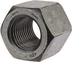 Value Collection - 9/16-18 UNF Steel Right Hand High Hex Nut - 7/8" Across Flats, 49/64" High, Uncoated - Eagle Tool & Supply