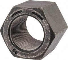 Value Collection - 1-1/4 - 12 UNF Steel Right Hand High Hex Nut - 1-13/16" Across Flats, 2-7/8" High, Uncoated - Eagle Tool & Supply