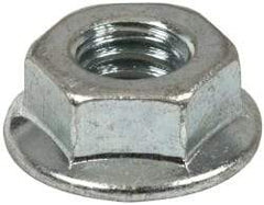 Value Collection - 5/16-18, 0.68" Flange Diam, Serrated Flange Nut - Grade Grade 2 Steel, Zinc-Plated Finish, 0.283" Flange Height - Eagle Tool & Supply