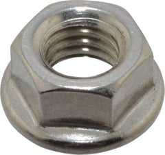 Value Collection - 3/8-16, 3/4" Flange Diam, Serrated Flange Nut - Grade 18-8 Stainless Steel, 0.347" Flange Height - Eagle Tool & Supply