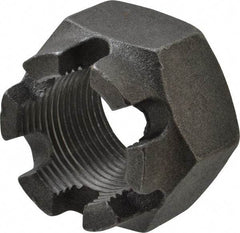 Value Collection - 1-1/4 - 12 UNF Grade 5 Steel Castle Locknut - 1-7/8" Width Across Flats, 1-1/4" High, Uncoated - Eagle Tool & Supply