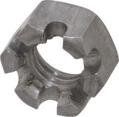 Value Collection - 5/8-11 UNC Grade 2 Steel Slotted Locknut - 15/16" Width Across Flats, 35/64" High, Uncoated - Eagle Tool & Supply