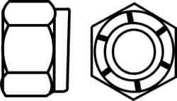 Value Collection - M30x3.50 Metric Coarse 316 & Austenitic Grade A4 Hex Lock Nut with Nylon Insert - 30mm High, Uncoated - Eagle Tool & Supply