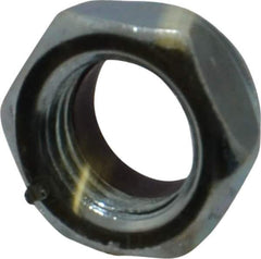 Value Collection - 7/16-20 UNF Grade 2 Hex Jam Lock Nut with Nylon Insert - 11/16" Width Across Flats, 21/64" High, Zinc-Plated Finish - Eagle Tool & Supply