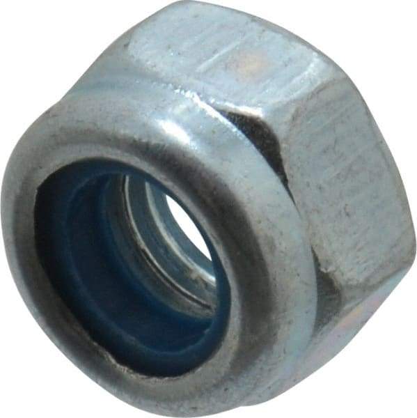 Value Collection - M5x0.80 Metric Coarse Grade 8 Hex Lock Nut with Nylon Insert - 5mm High, Zinc-Plated Finish - Eagle Tool & Supply