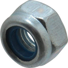 Value Collection - M5x0.80 Metric Coarse Grade 8 Hex Lock Nut with Nylon Insert - 5mm High, Zinc-Plated Finish - Eagle Tool & Supply