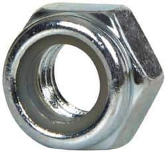 Value Collection - M6x1.00 Metric Coarse Grade 8 Hex Lock Nut with Nylon Insert - 6mm High, Zinc-Plated Finish - Eagle Tool & Supply