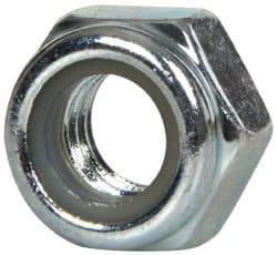 Value Collection - M8x1.25 Metric Coarse Grade 8 Hex Lock Nut with Nylon Insert - 8mm High, Zinc-Plated Finish - Eagle Tool & Supply