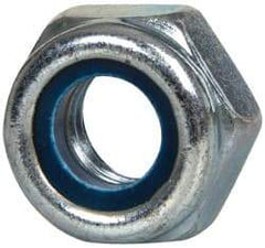 Value Collection - M10x1.50 Metric Coarse Grade 8 Hex Lock Nut with Nylon Insert - 10mm High, Zinc-Plated Finish - Eagle Tool & Supply