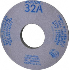 Norton - 14" Diam x 5" Hole x 1-1/2" Thick, H Hardness, 46 Grit Surface Grinding Wheel - Aluminum Oxide, Type 5, Coarse Grade, 1,800 Max RPM, Vitrified Bond, One-Side Recess - Eagle Tool & Supply