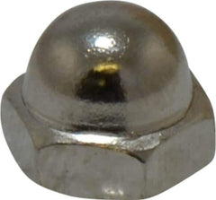 Value Collection - #6-32 UNC, 5/16" Width Across Flats, Nickel Plated, Steel Acorn Nut - 1/4" Overall Height, Grade 2 - Eagle Tool & Supply