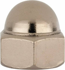 Value Collection - 5/8-11" UNC, 15/16" Width Across Flats, Nickel Plated, Steel Acorn Nut - 51/64" Overall Height, Grade 2 - Eagle Tool & Supply