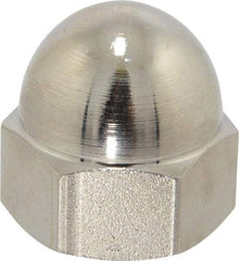 Value Collection - 3/4-10" UNC, 1/16" Width Across Flats, Nickel Plated, Steel Acorn Nut - 1" Overall Height, Grade 2 - Eagle Tool & Supply