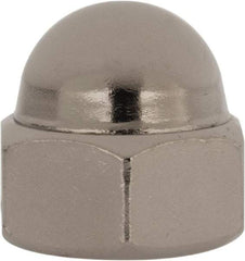 Value Collection - 1/2-20" UNF, 3/4" Width Across Flats, Nickel Plated, Steel Acorn Nut - 9/16" Overall Height, Grade 2 - Eagle Tool & Supply