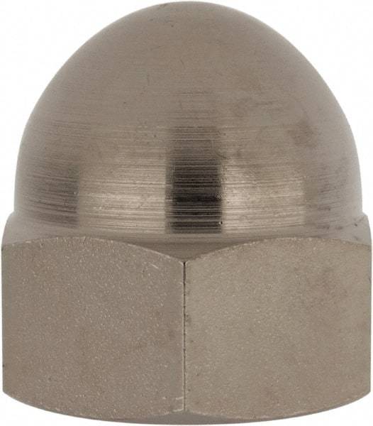 Value Collection - 3/4-16" UNF, 1/16" Width Across Flats, Nickel Plated, Steel Acorn Nut - 1" Overall Height, Grade 2 - Eagle Tool & Supply