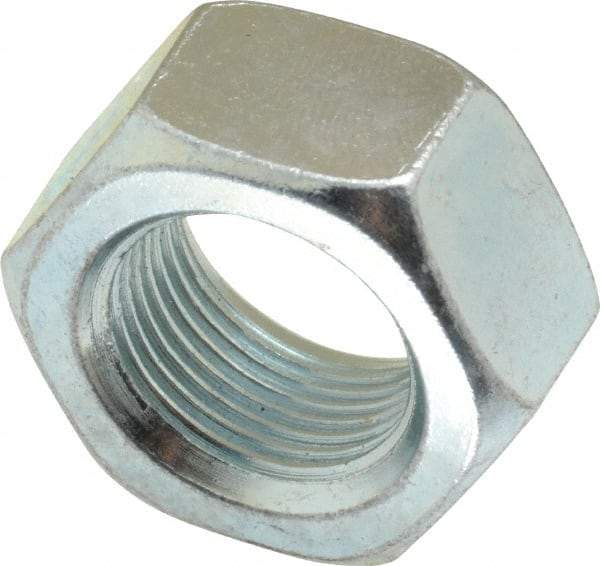 Value Collection - M20x1.50 Metric Fine Steel Right Hand Hex Nut - 30mm Across Flats, 16mm High, Zinc-Plated Finish - Eagle Tool & Supply