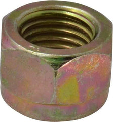 Value Collection - 7/16-20 UNF Grade 8 Hex Lock Nut with Nylon Insert - 11/16" Width Across Flats, 15/32" High, Zinc Yellow Dichromate Finish - Eagle Tool & Supply