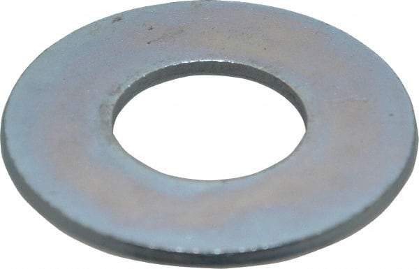 Value Collection - 1-1/4" Screw, Steel USS Flat Washer - 1-3/8" ID x 3" OD, 0.136" Thick, Zinc-Plated Finish - Eagle Tool & Supply